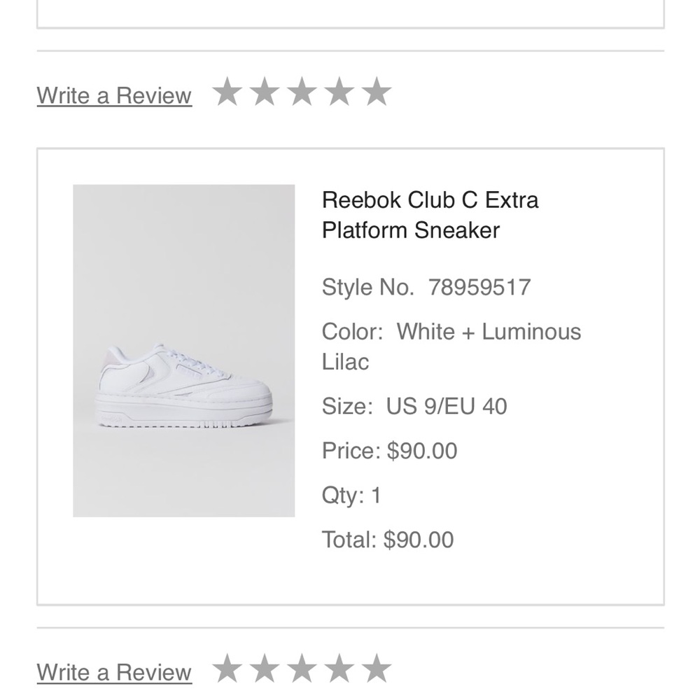Reebok Women's Club C Extra Platform Sneakers - Picture 6 of 6